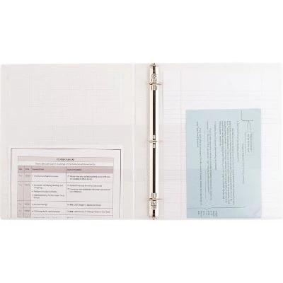 Up & Up 6pk 0.5" D Ring Binder White - up & up™ 6 Up & Up 6pk 0.5" D Ring Binder White - up & up™ - Image 4