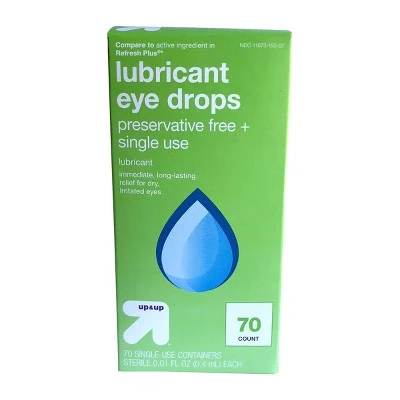 Up & Up Lubricant Single Use Eye Drops - 70ct - up & up™ 3 Up & Up Lubricant Single Use Eye Drops - 70ct - up & up™