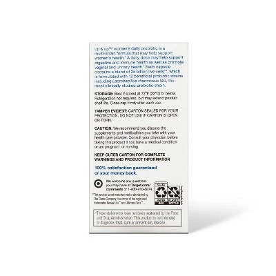Up & Up Women's Health Daily Probiotic - 30ct - up & up™ 4 Up & Up Women's Health Daily Probiotic - 30ct - up & up™ - Image 2