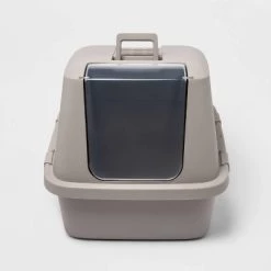 Enclosed Waste Cat Pan - XL - up & up™ Charcoal -Up & Up Sales Shop GUEST 9912b30d 8572 4b5d ae70 99849bfebe2a