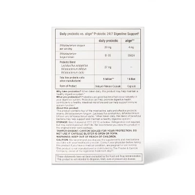 Up & Up Daily Probiotic Support Capsules - 42ct - up & up™ 5 Up & Up Daily Probiotic Support Capsules - 42ct - up & up™ - Image 3